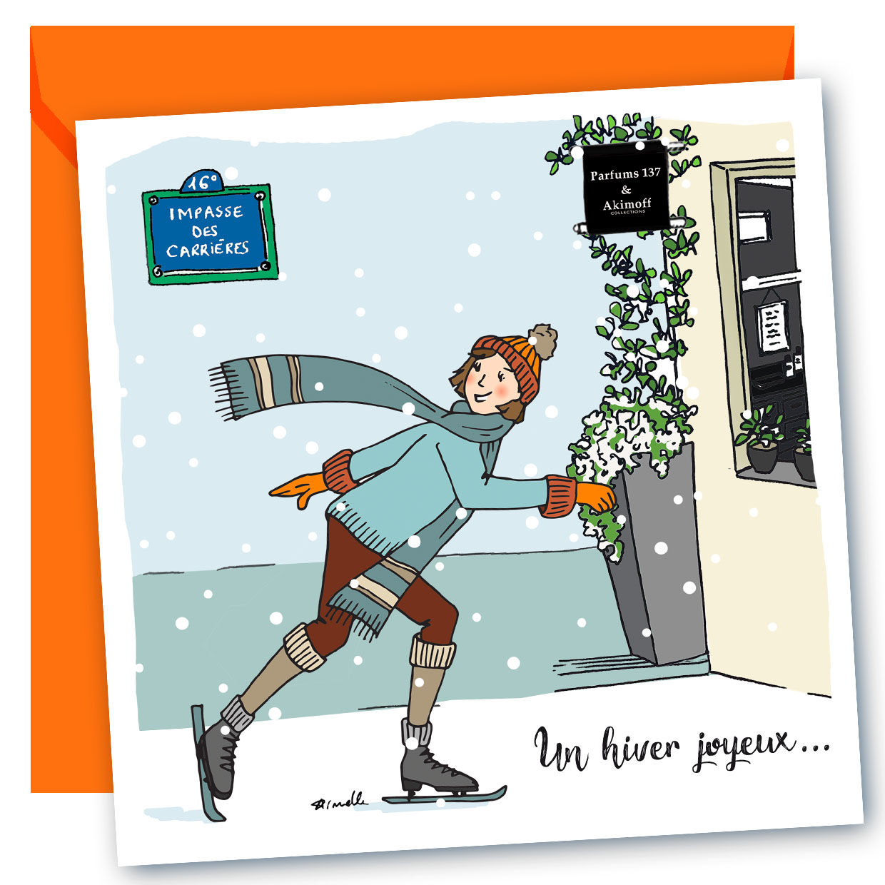 CARTE POSTALE "UN HIVER JOYEUX"