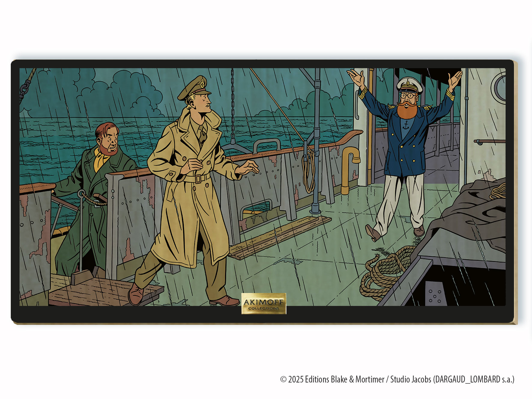 TABLEAU DE COLLECTION EN BOIS - BLAKE ET MORTIMER - UN CERTAIN GROSSGRABENSTEIN