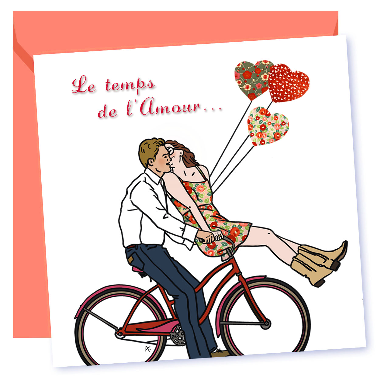 CARTE POSTALE "LE TEMPS DE L'AMOUR"