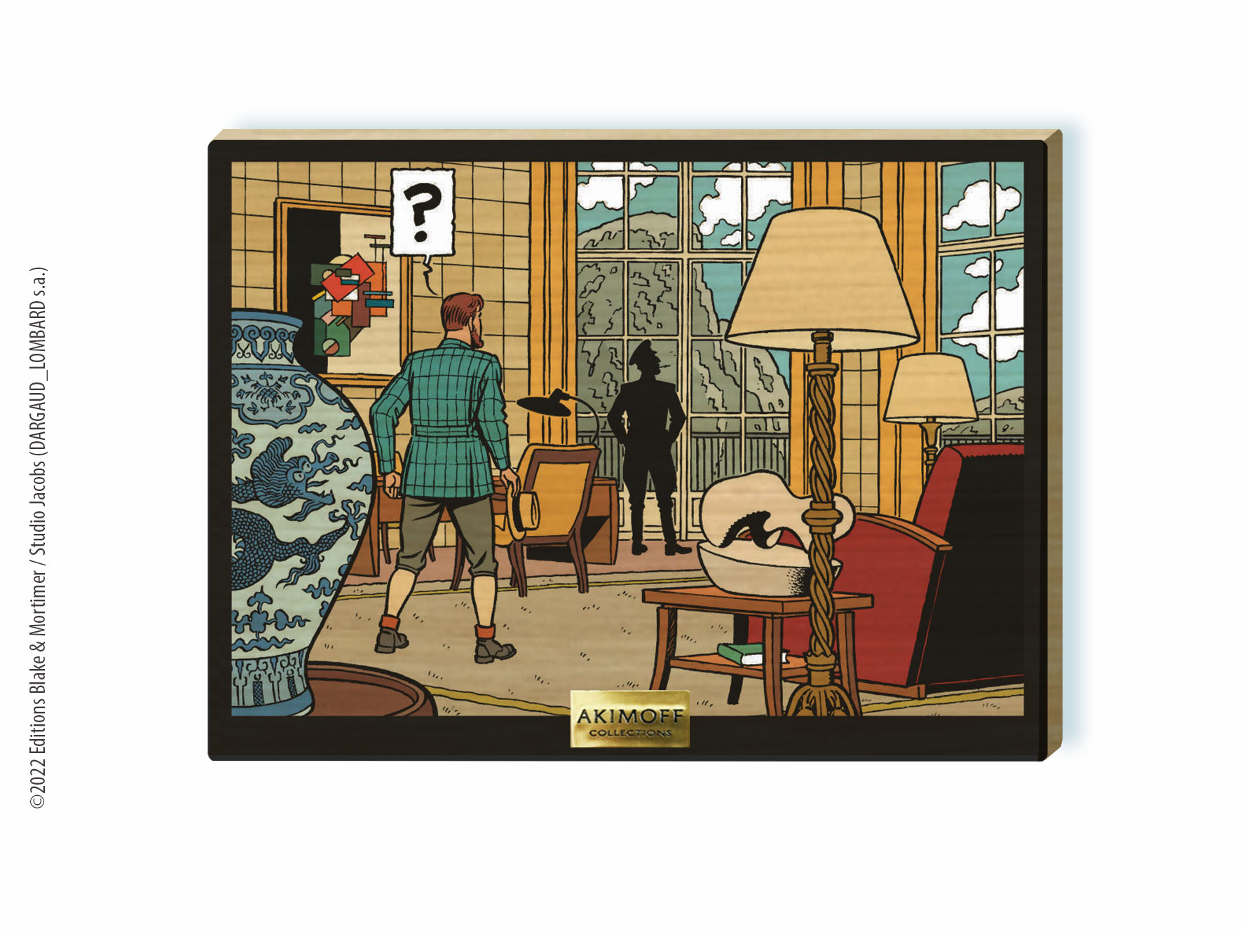 TABLEAU DE COLLECTION EN BOIS - BLAKE ET MORTIMER - UN DECOR SOMPTUEUX