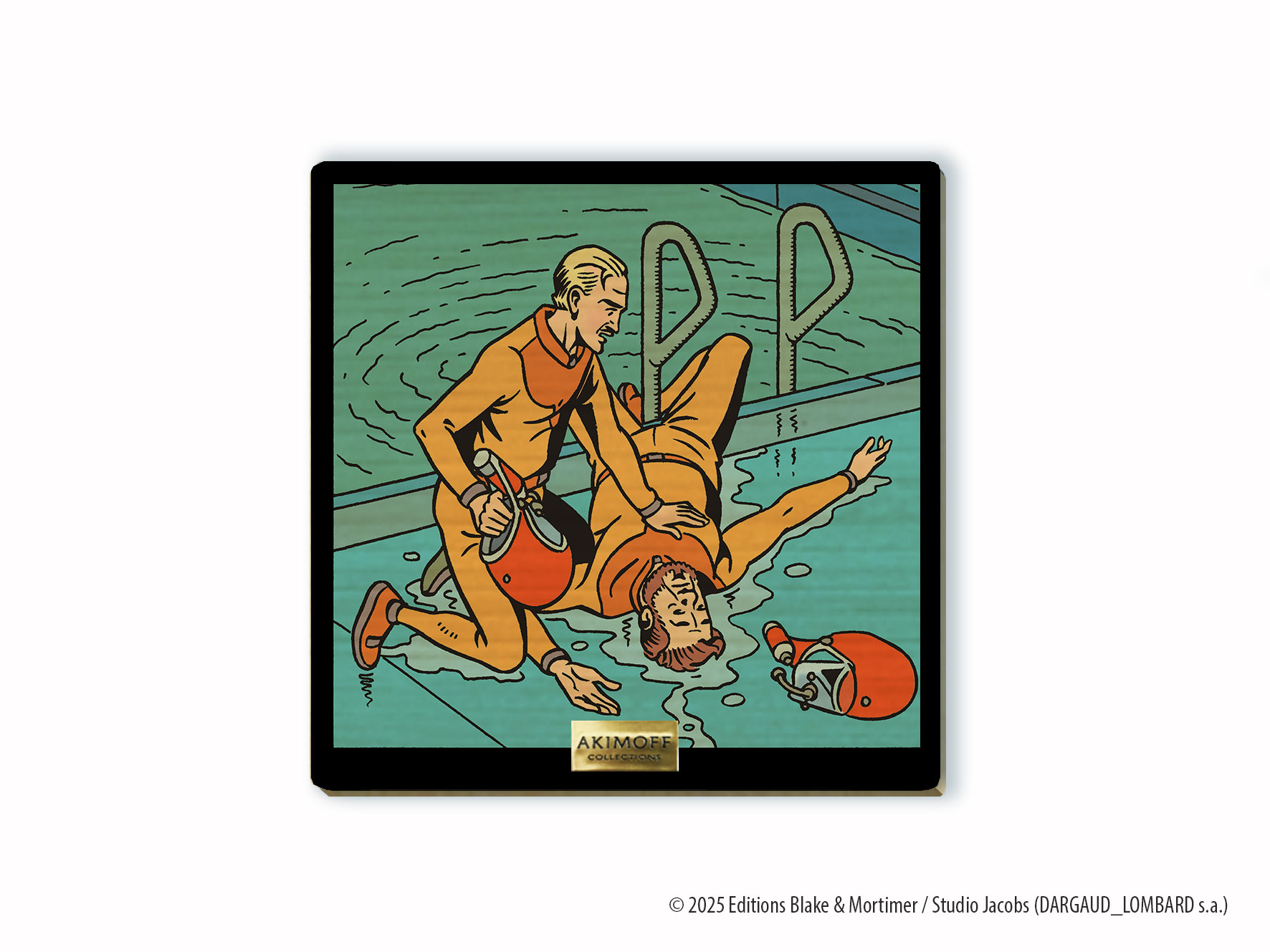 TABLEAU DE COLLECTION EN BOIS - BLAKE ET MORTIMER - SAUVER MORTIMER