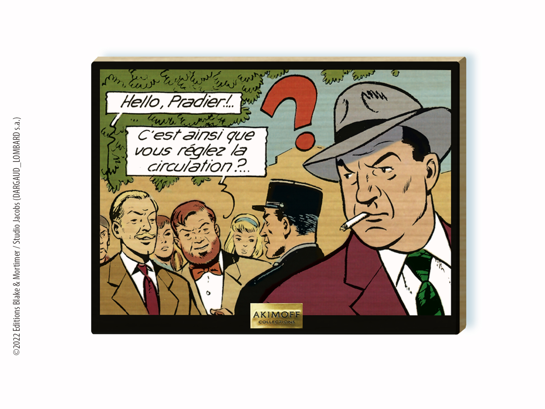 TABLEAU DE COLLECTION EN BOIS - BLAKE ET MORTIMER - BLAKE, MORTIMER ET PRADIER