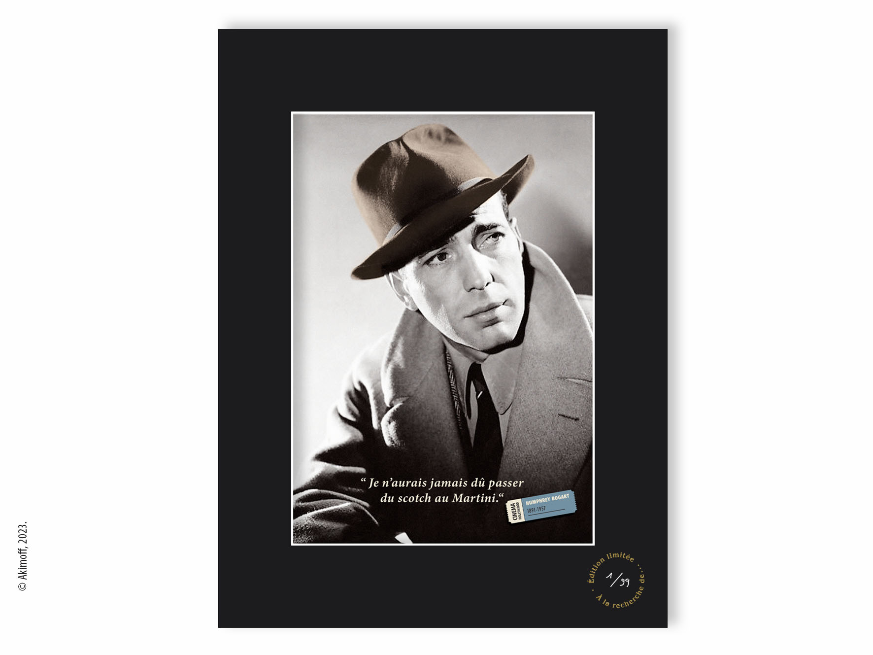 TIRAGE DE COLLECTION - HUMPHREY BOGART -"LÉGENDE ET CHARISME"