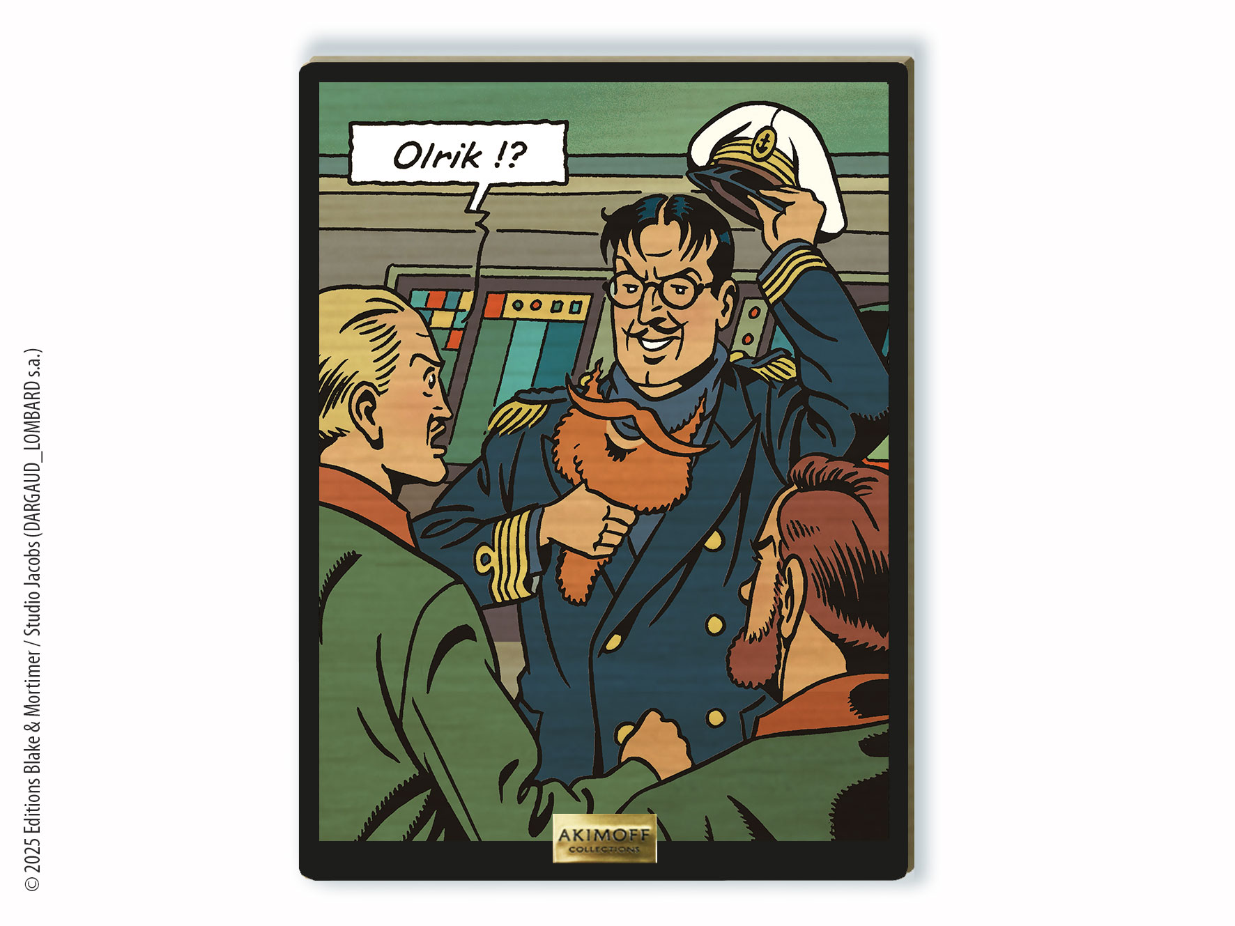 TABLEAU DE COLLECTION EN BOIS - BLAKE ET MORTIMER - OLRIK !?