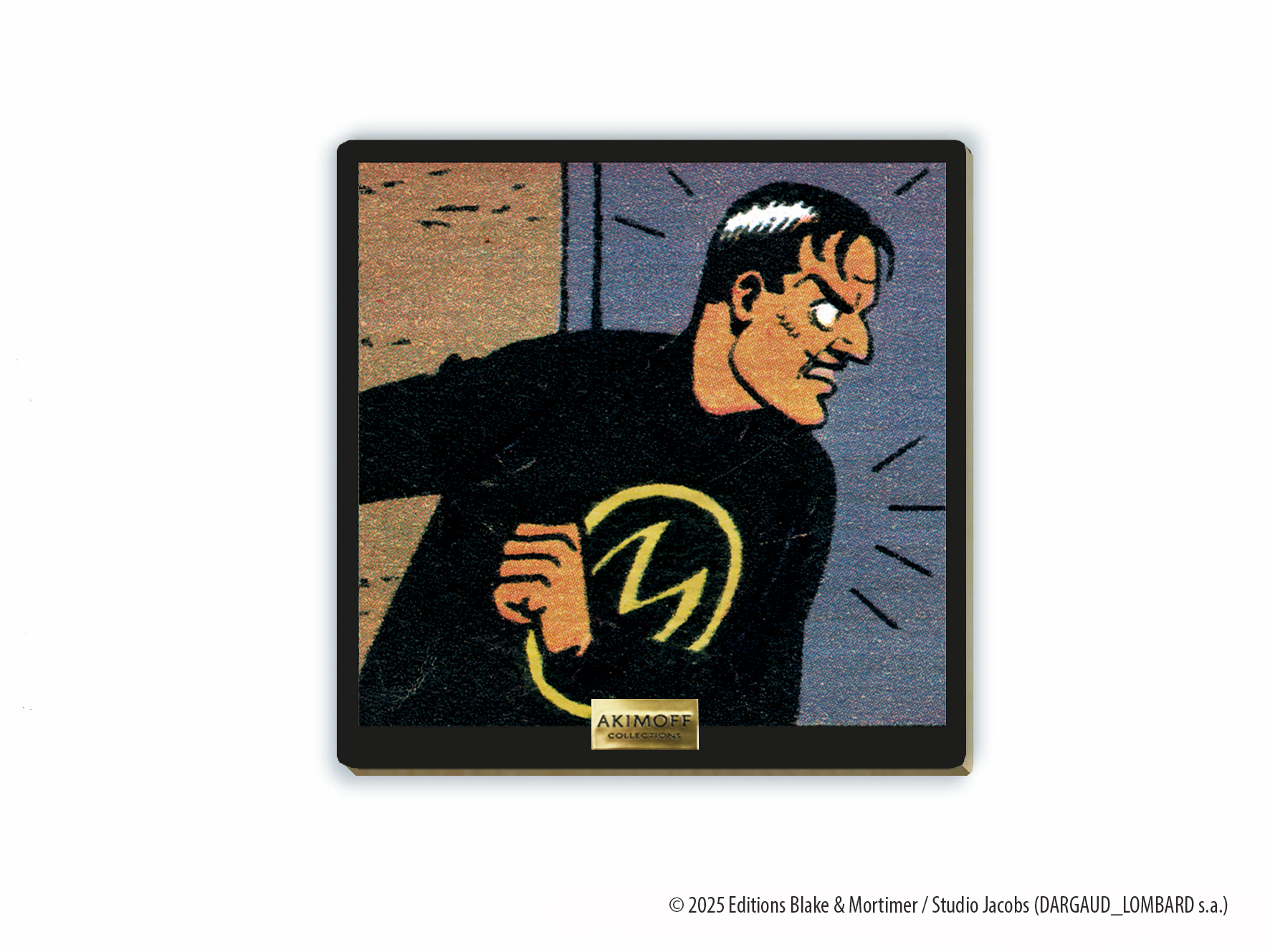 TABLEAU DE COLLECTION EN BOIS - BLAKE ET MORTIMER - OLRIK - GUINEA PIG