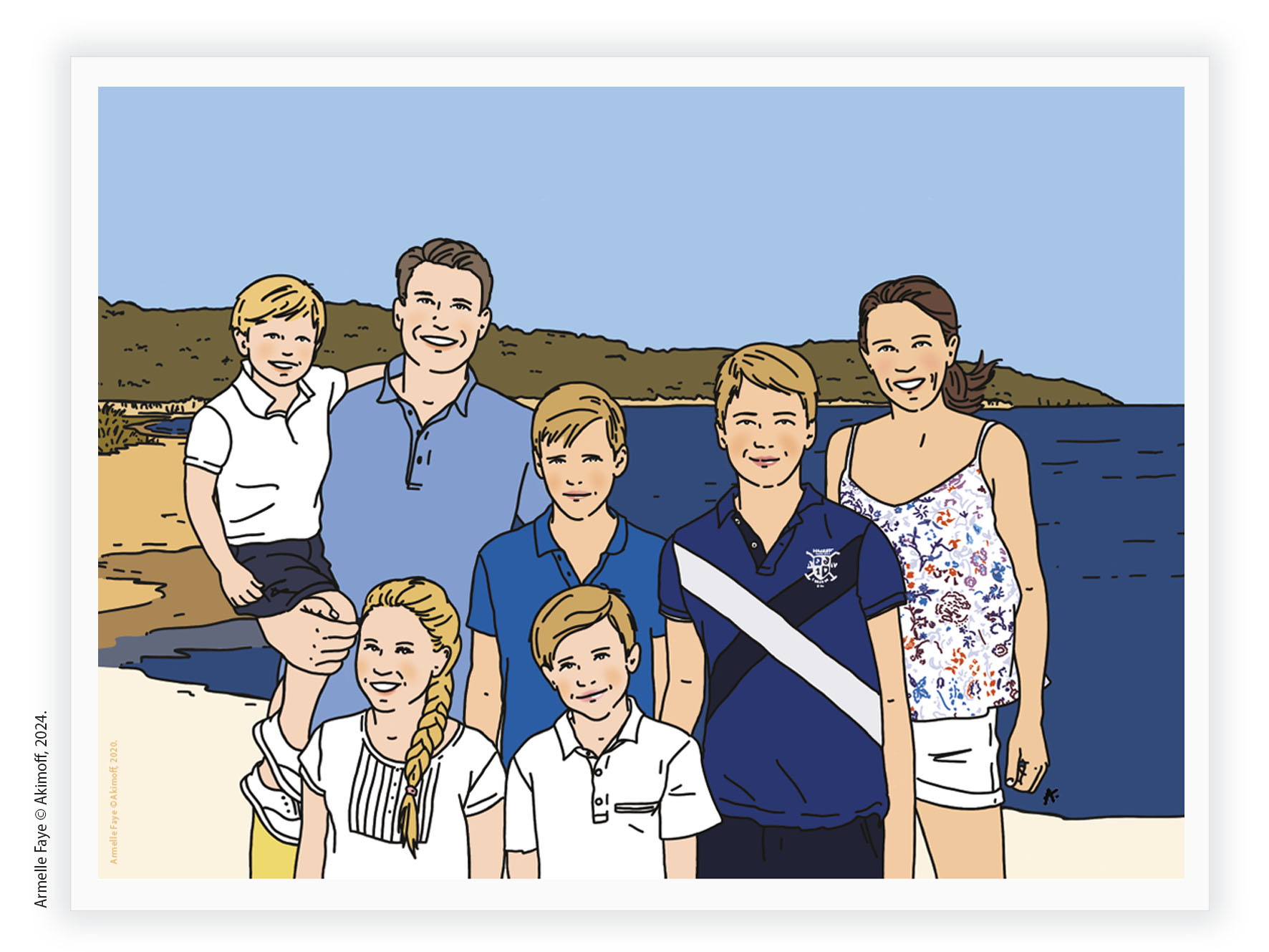 Illustration portrait de famille 