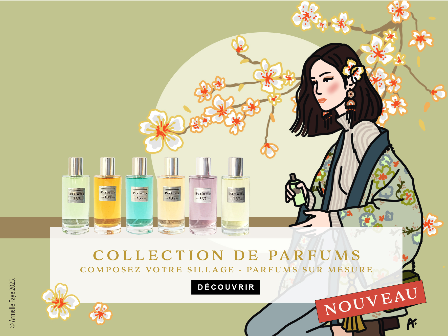 Parfums 137 eaux de parfums  porter seule ou  marier