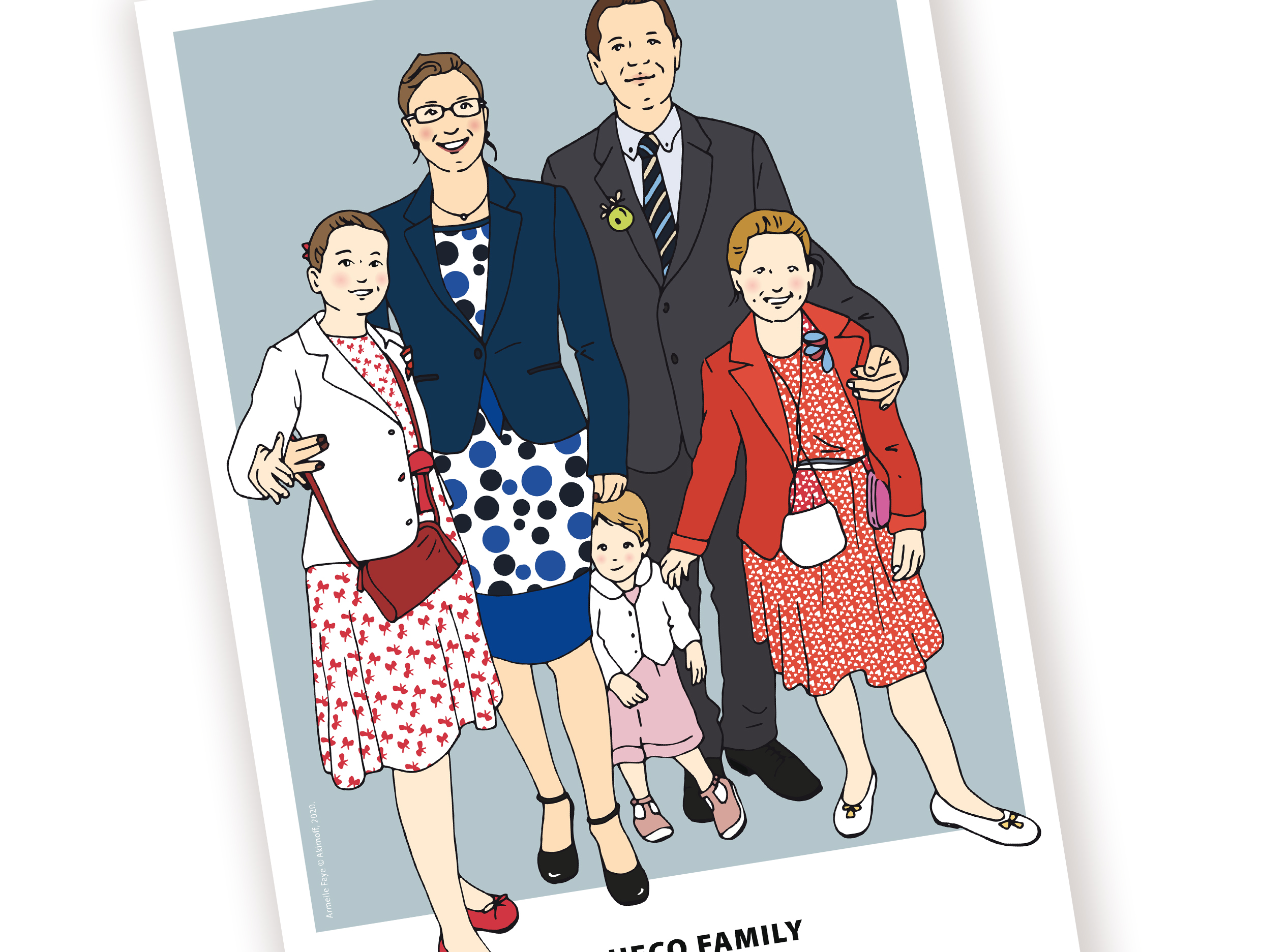 Illustration portrait de famille 