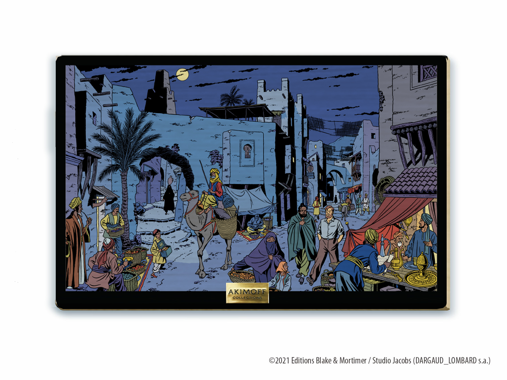 TABLEAU DE COLLECTION EN BOIS BLAKE ET MORTIMER •  L’ESPADON