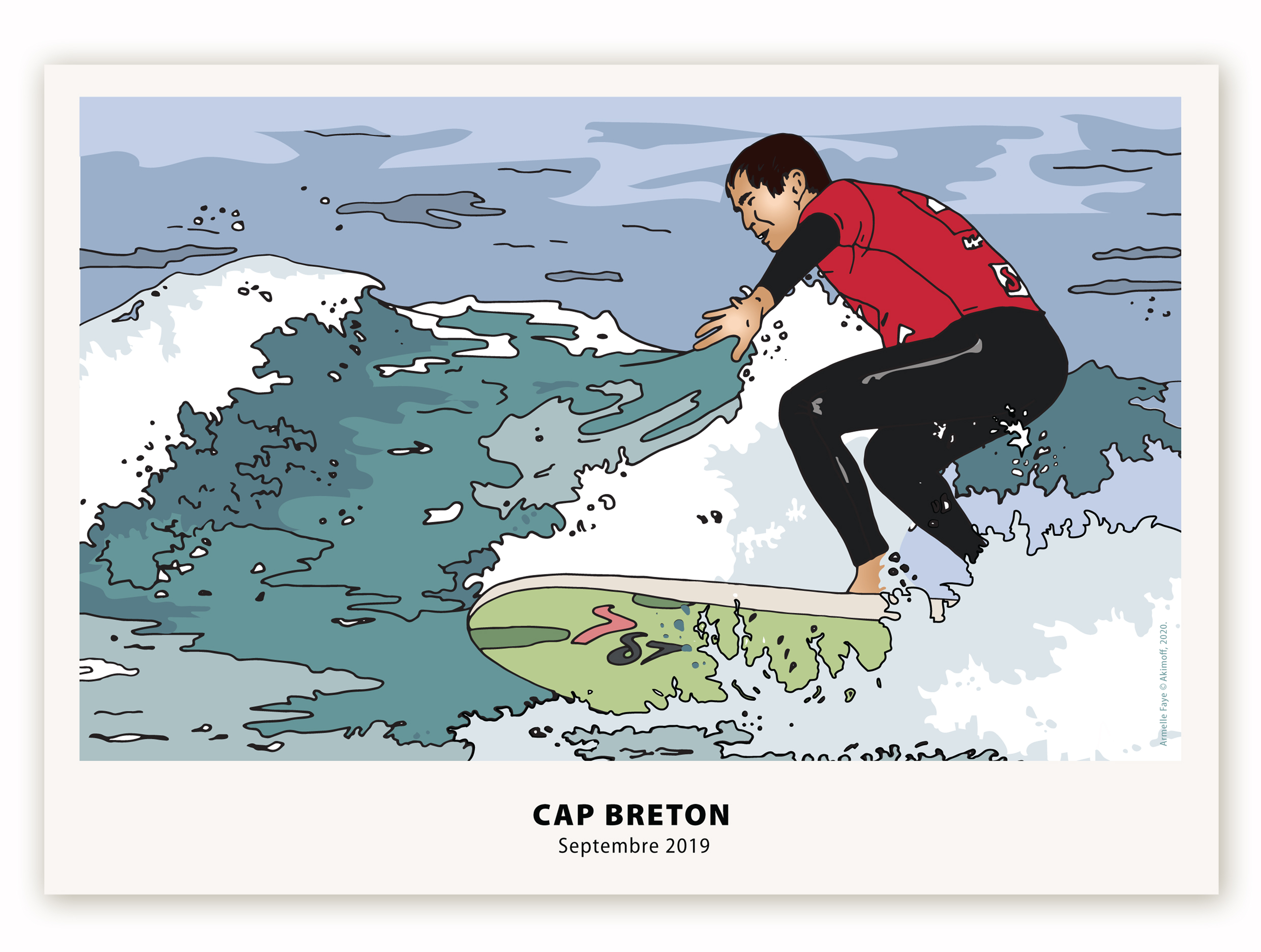 Illustration portrait de vacances