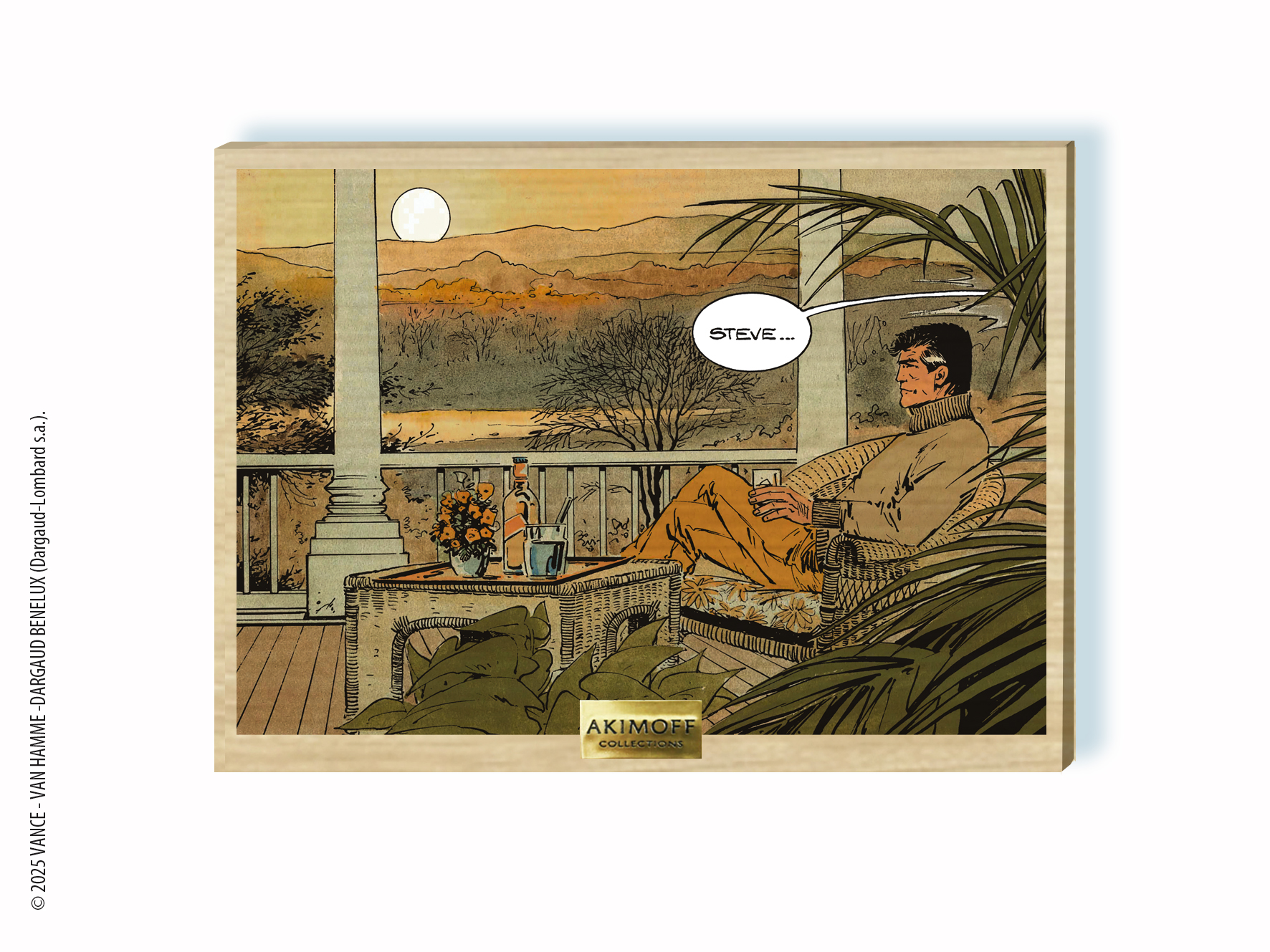 TABLEAU DE COLLECTION EN BOIS XIII COUCH DE SOLEIL SUR LE VRIT