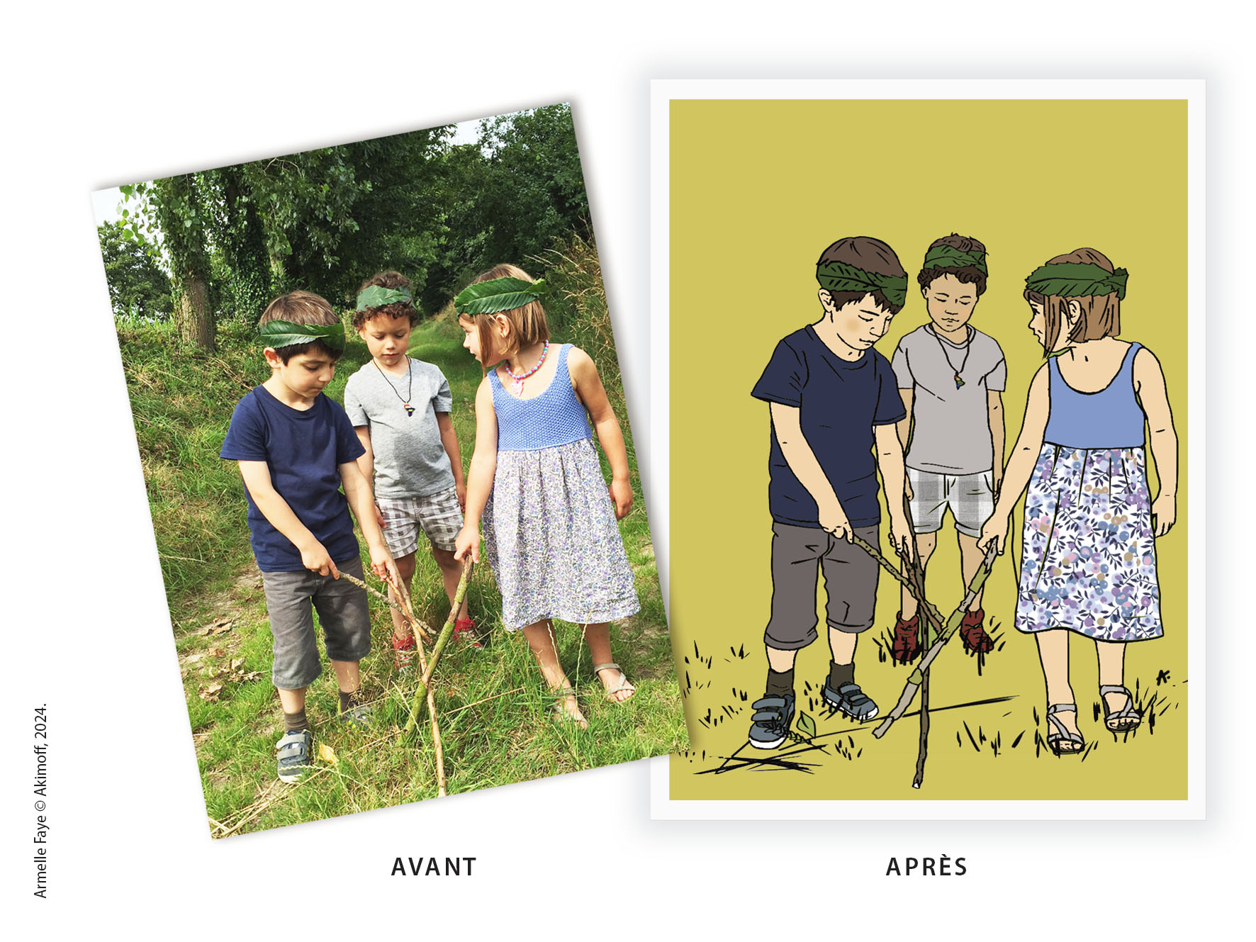 Illustration portrait de famille 