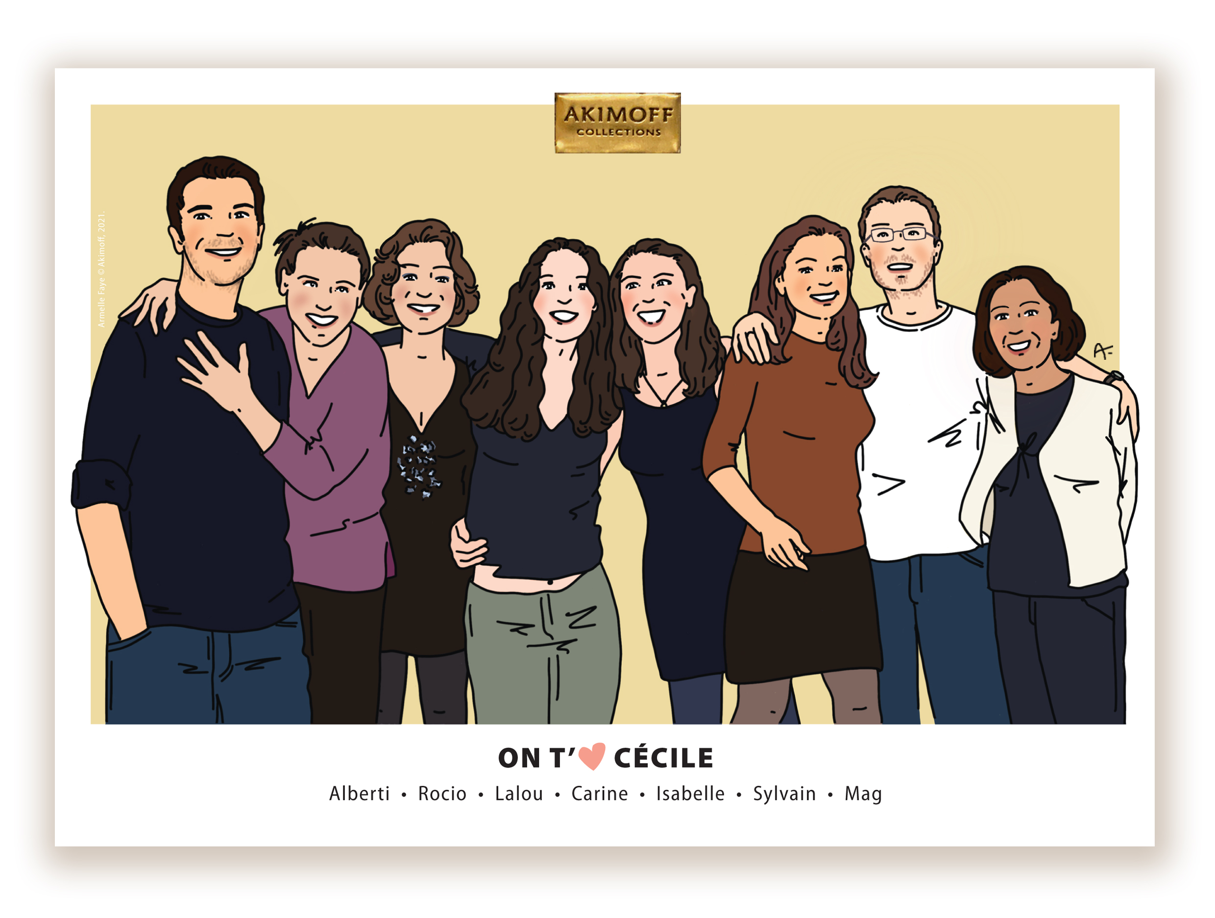Illustration portrait nombreux personnages
