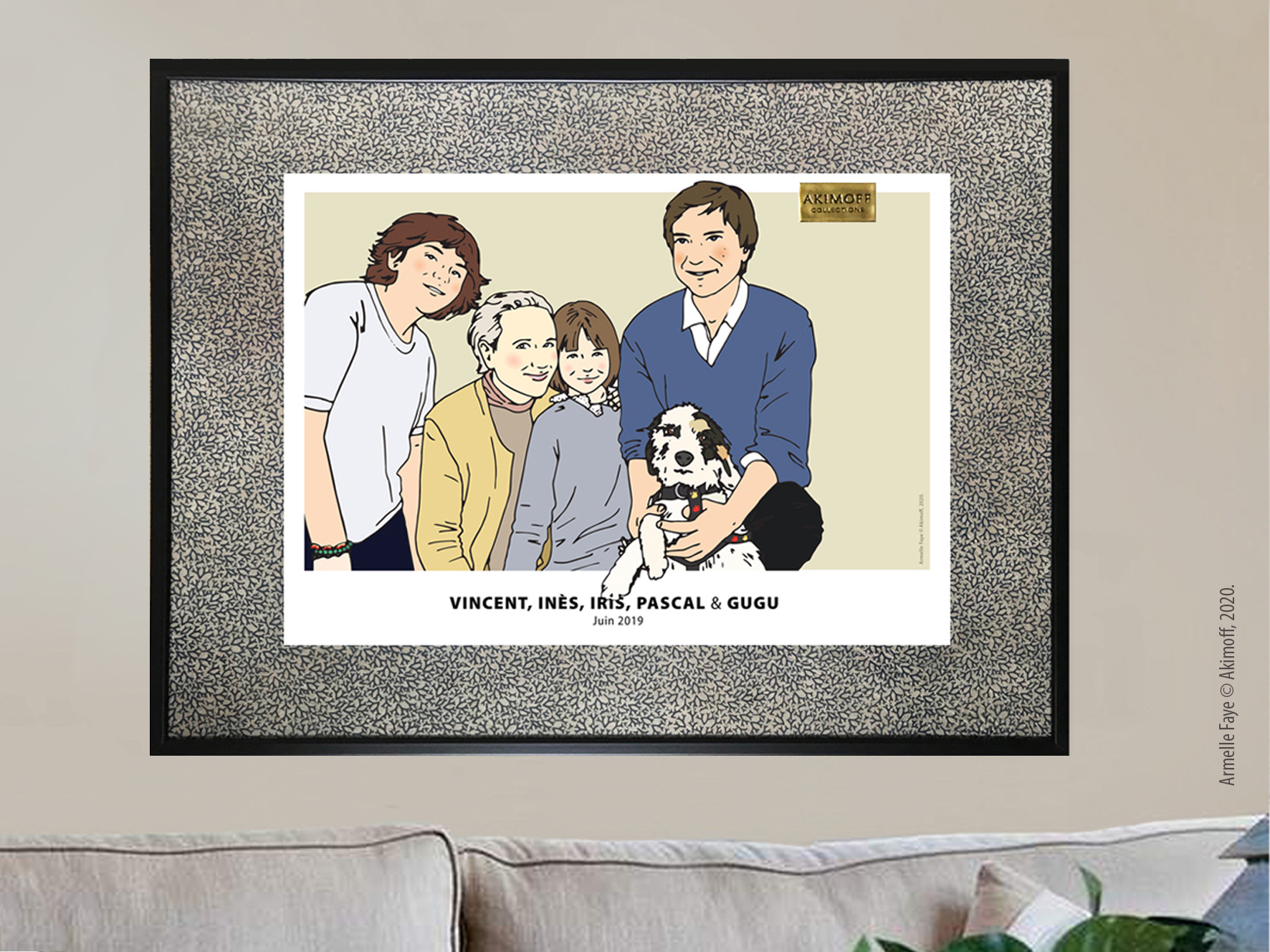 Illustration portrait de famille 