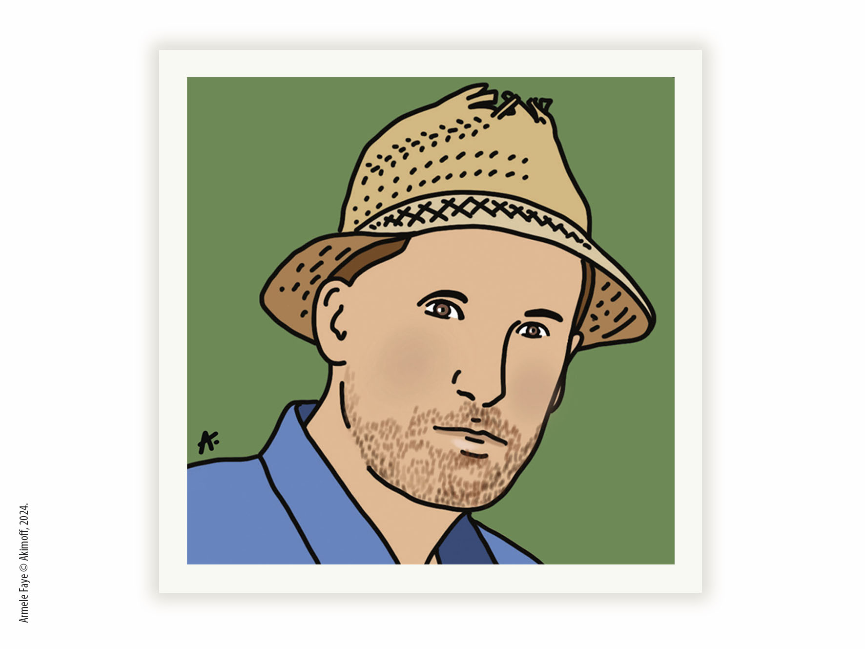 Illustration portraits signature en couleur