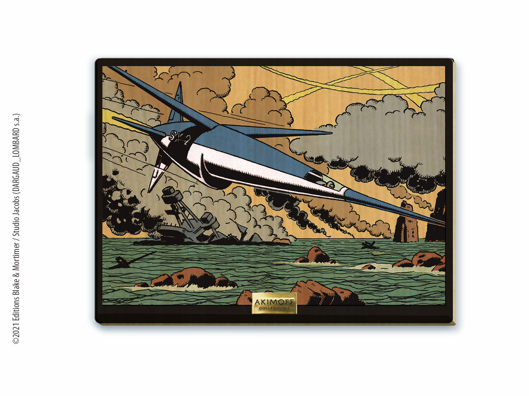 TABLEAU DE COLLECTION EN BOIS BLAKE ET MORTIMER •  L’ESPADON