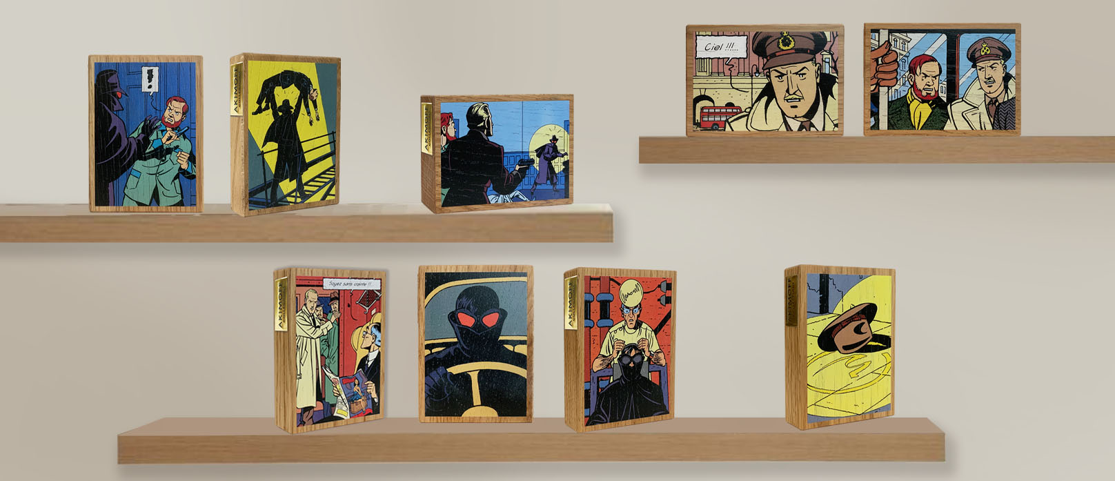 Talismans en chne La Marque jaune Blake et Mortimer