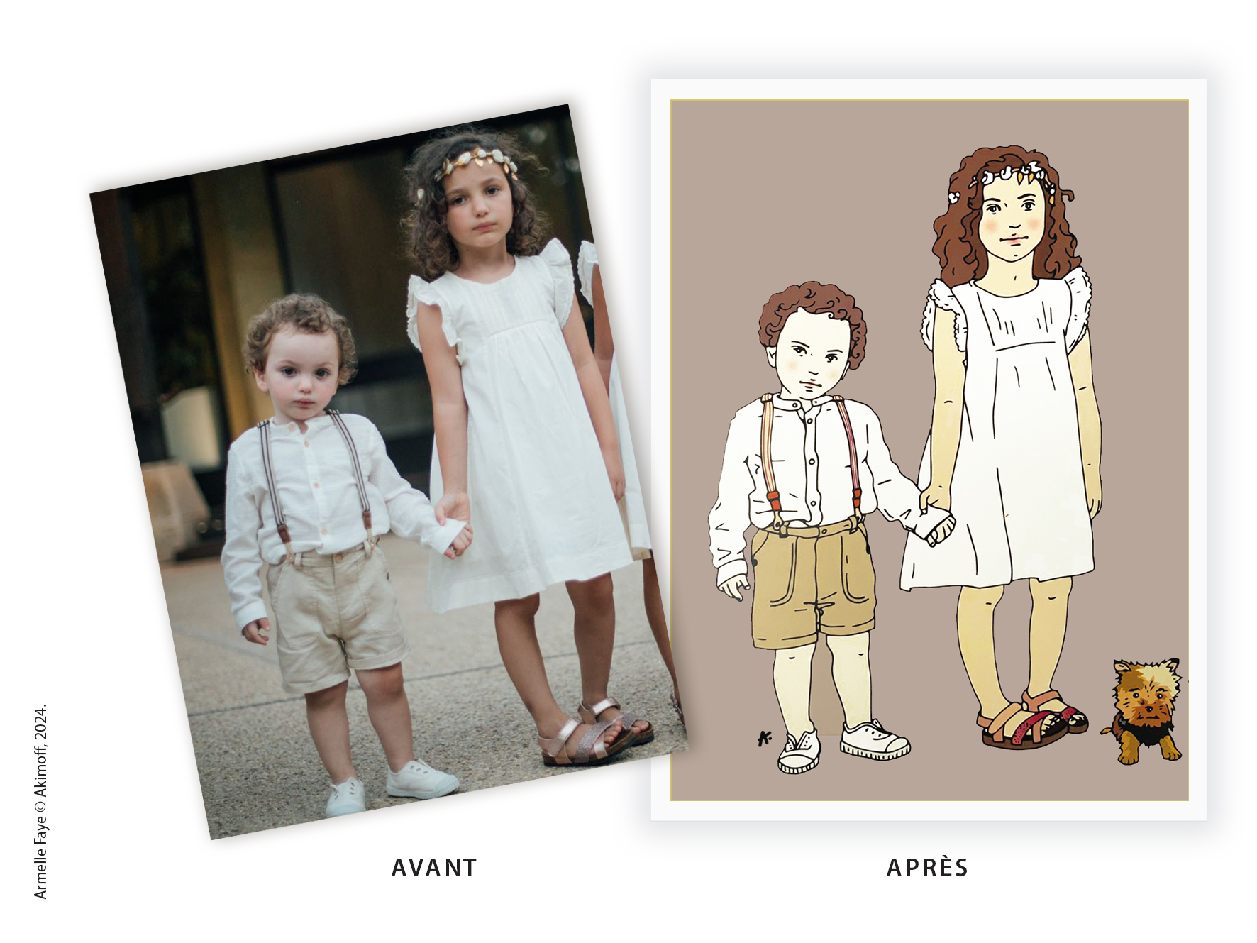 Illustration portrait de famille 