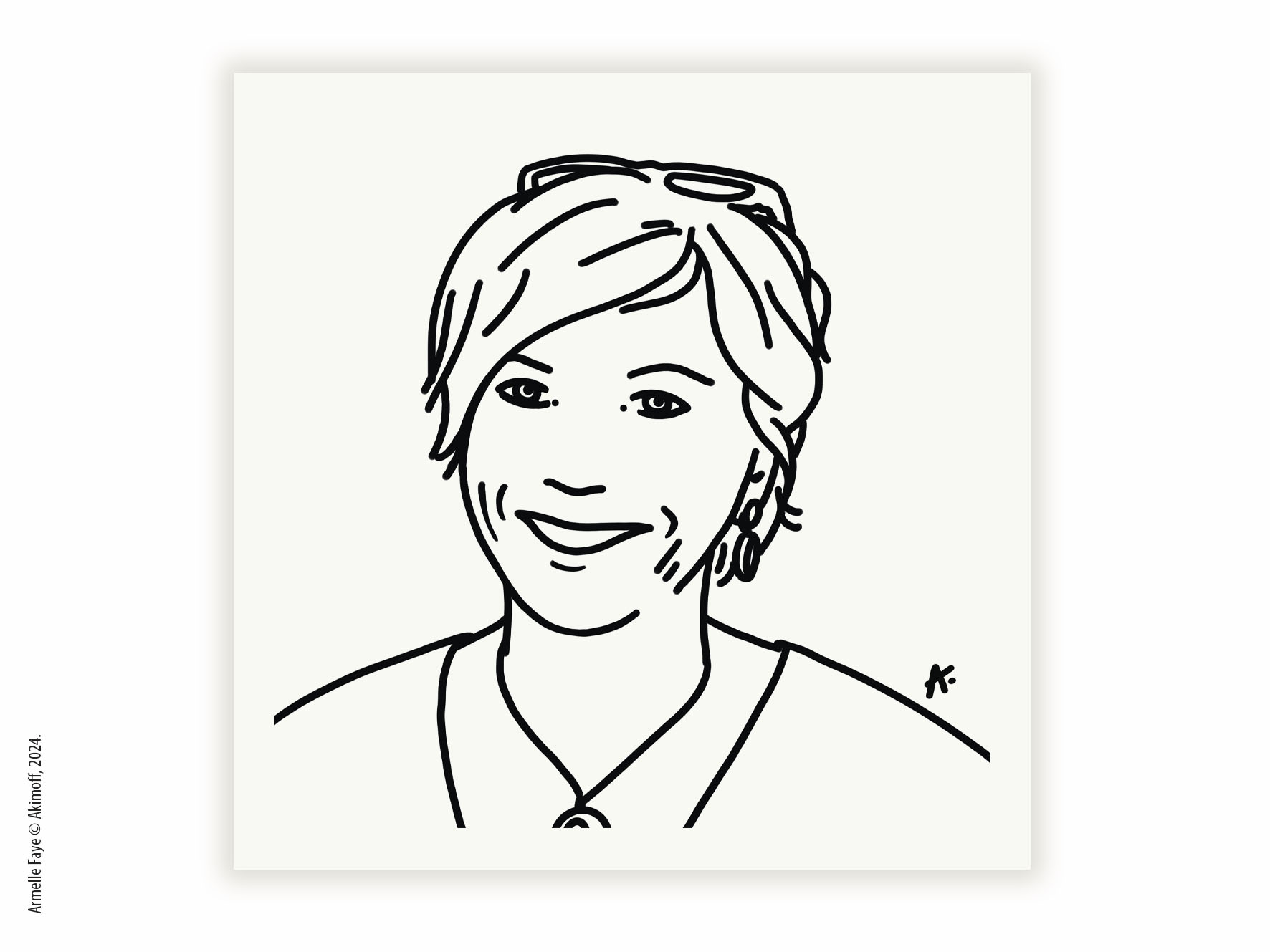 Illustration portraits signature en noir & blanc