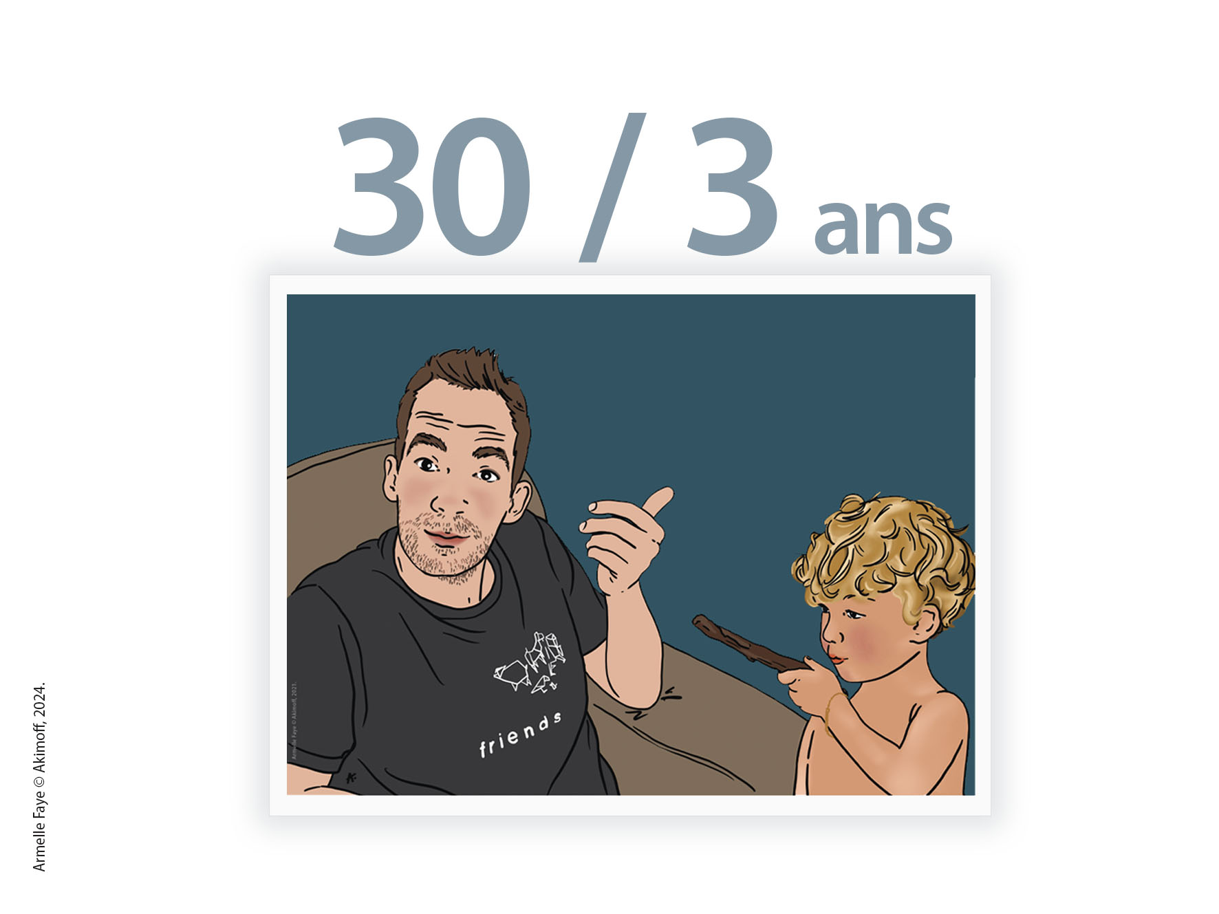 Illustration portrait de famille 