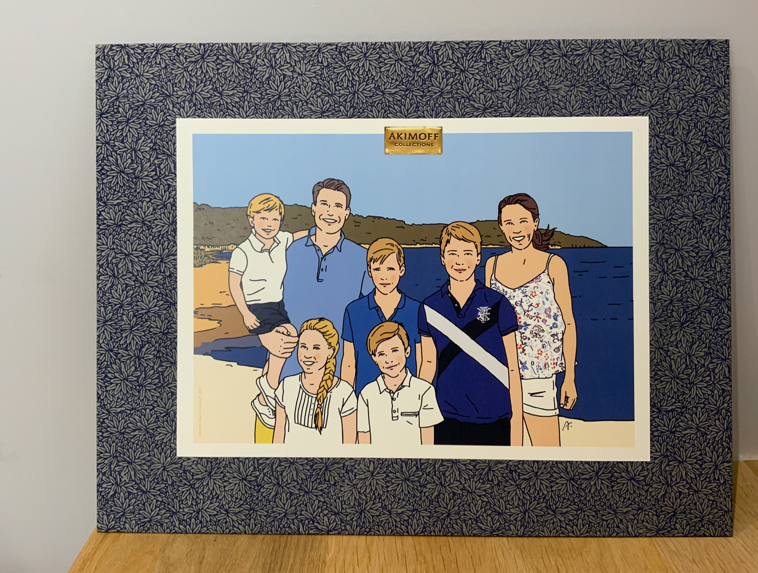 Illustration portrait encadrement marie louise