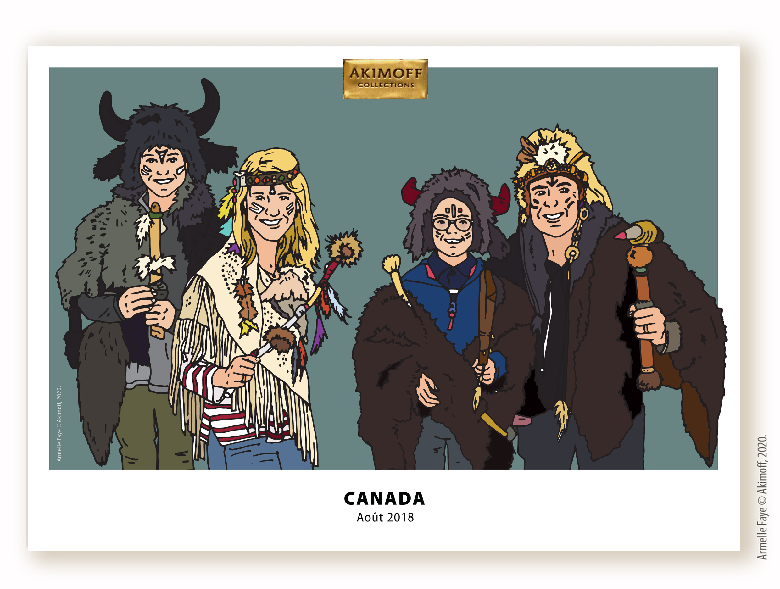 Illustration portrait de vacances